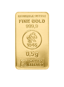 0,5 Gramm Goldbarren