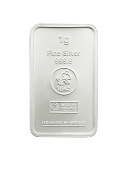1 Gramm Silberbarren